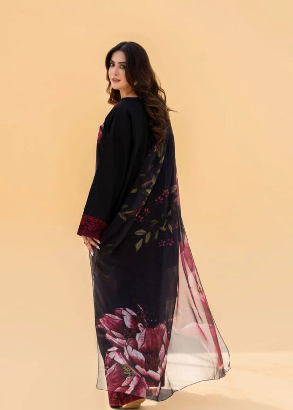 Black Rose Embroidered 3pc