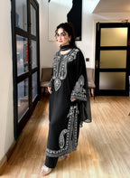 Aafreen Embroidered 3pc - Black
