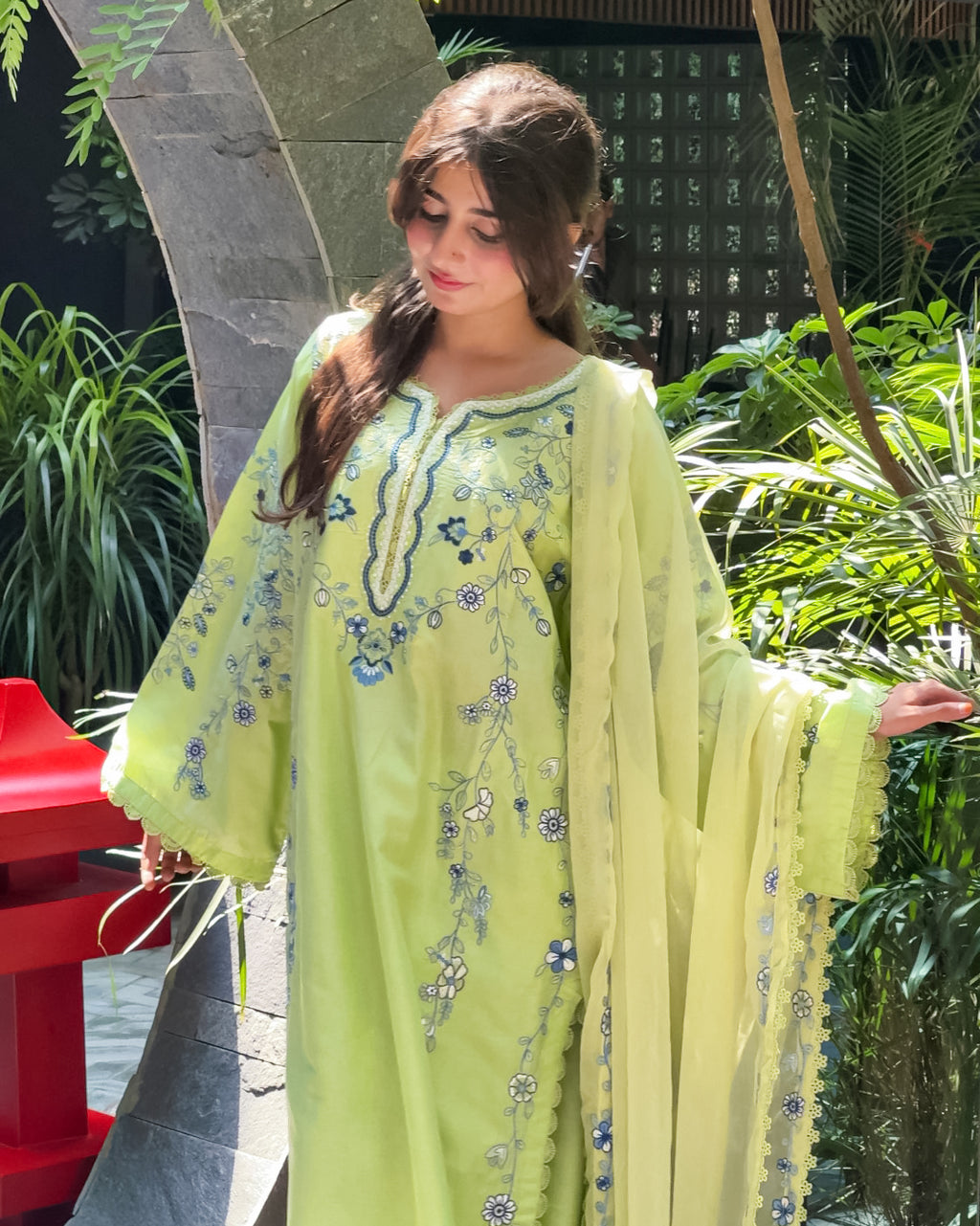 Neemal Embroidered-3pc