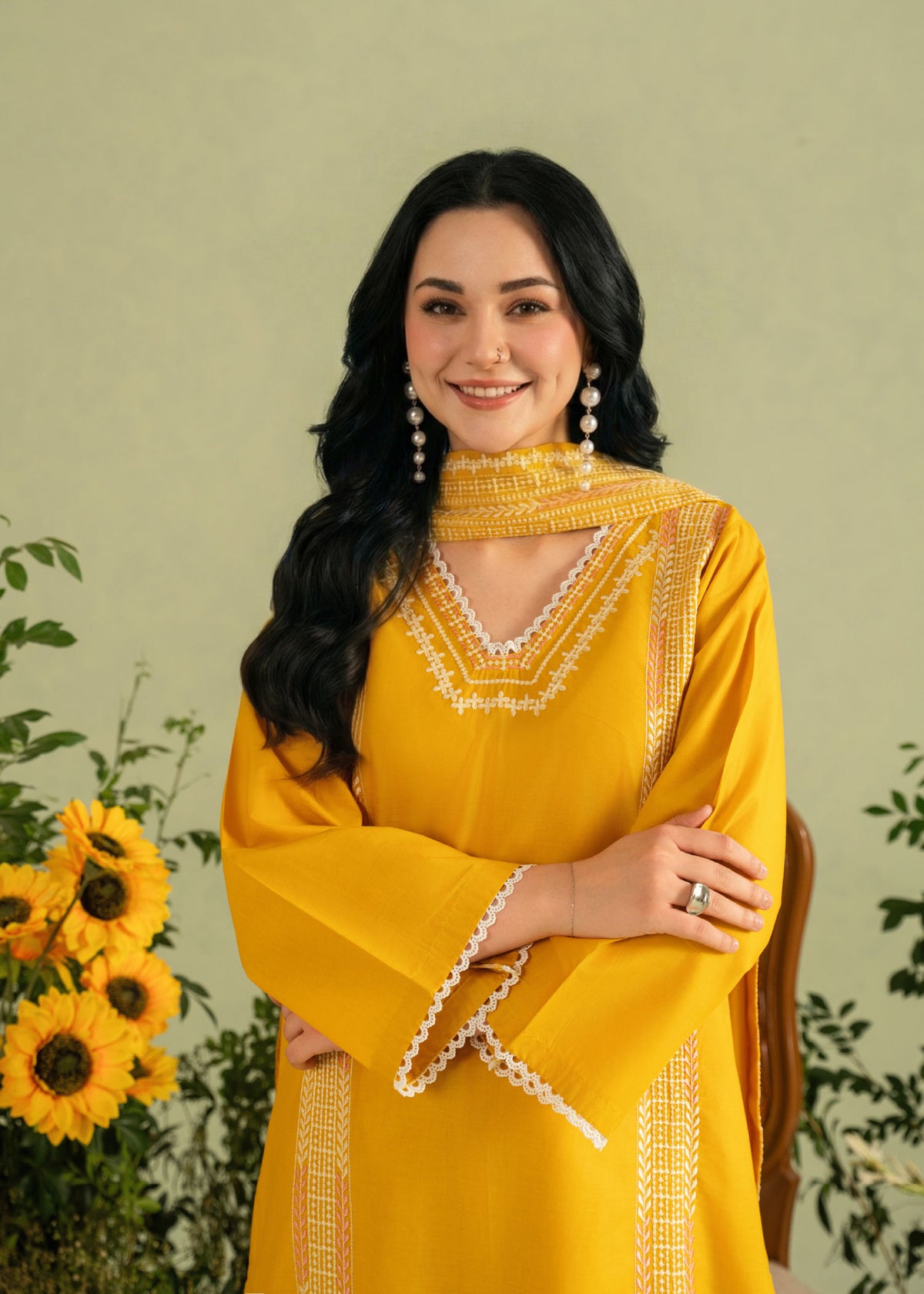 Lime Embroidered - 3pc