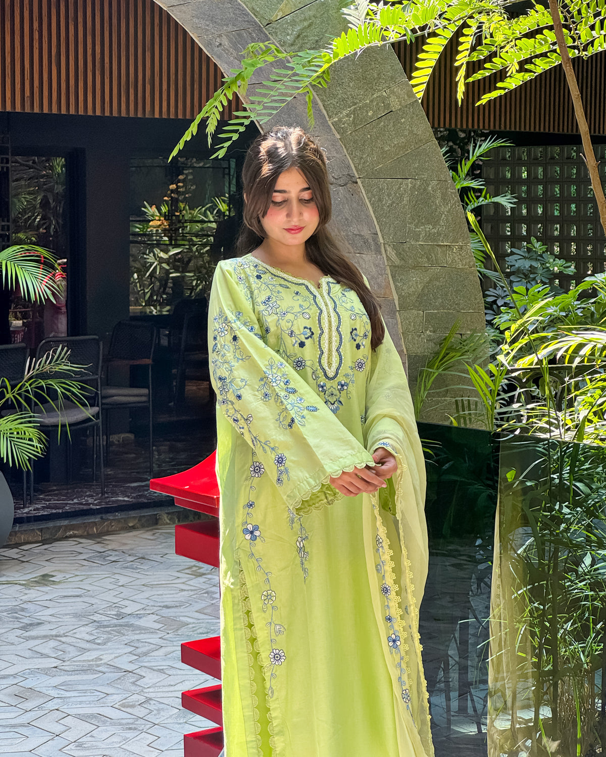 Neemal Embroidered-3pc