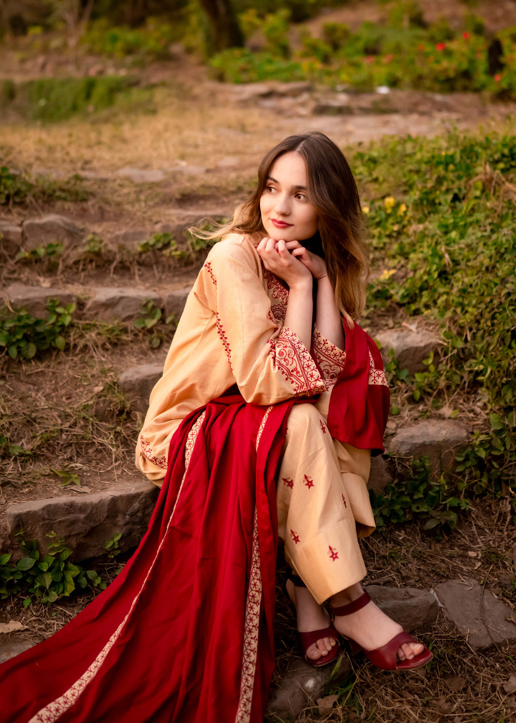 Heer Embroidered 3pc