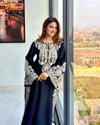 Aafreen Embroidered 3pc - Black
