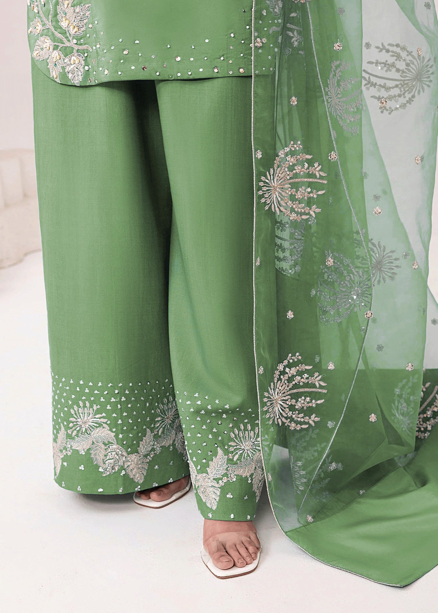 Embrose Embroidered - 3pc - Jade Green