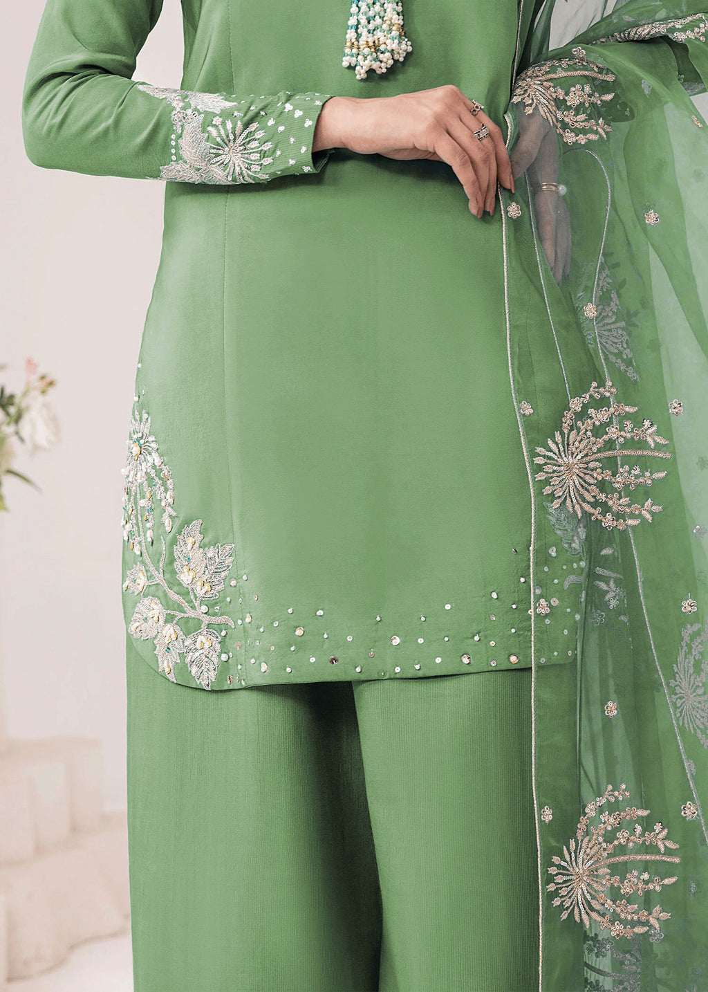 Embrose Embroidered - 3pc - Jade Green