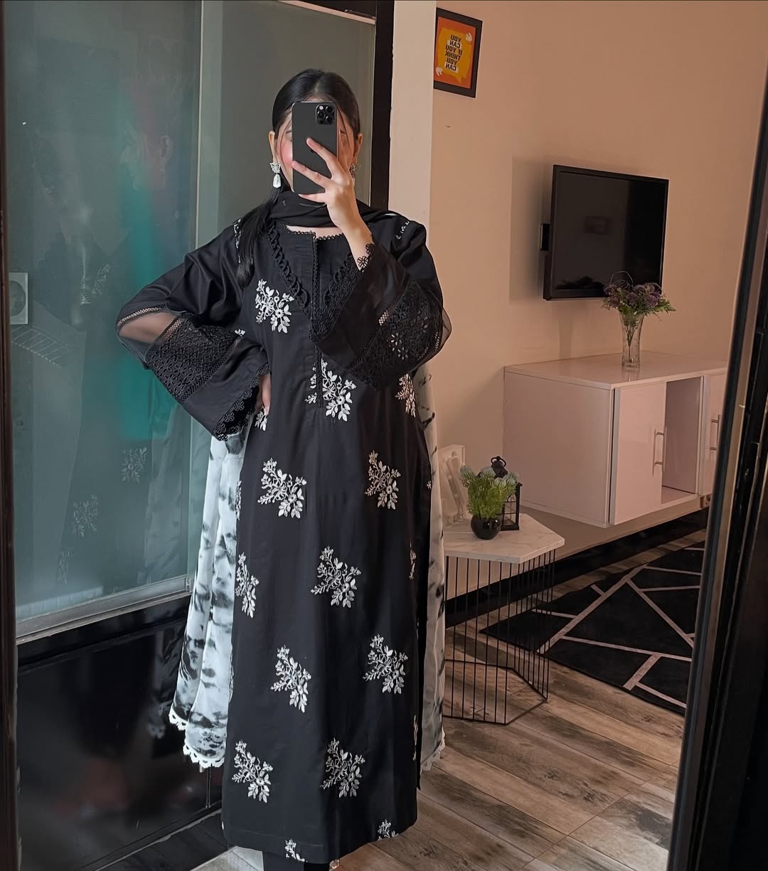 Nora Black Embroidered 3pc