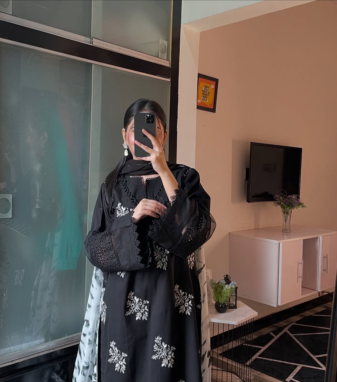 Nora Black Embroidered 3pc