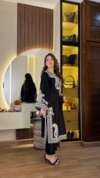 Aafreen Embroidered 3pc - Black