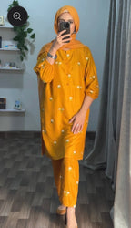 Floral embroidered 2pcs Ca_closet