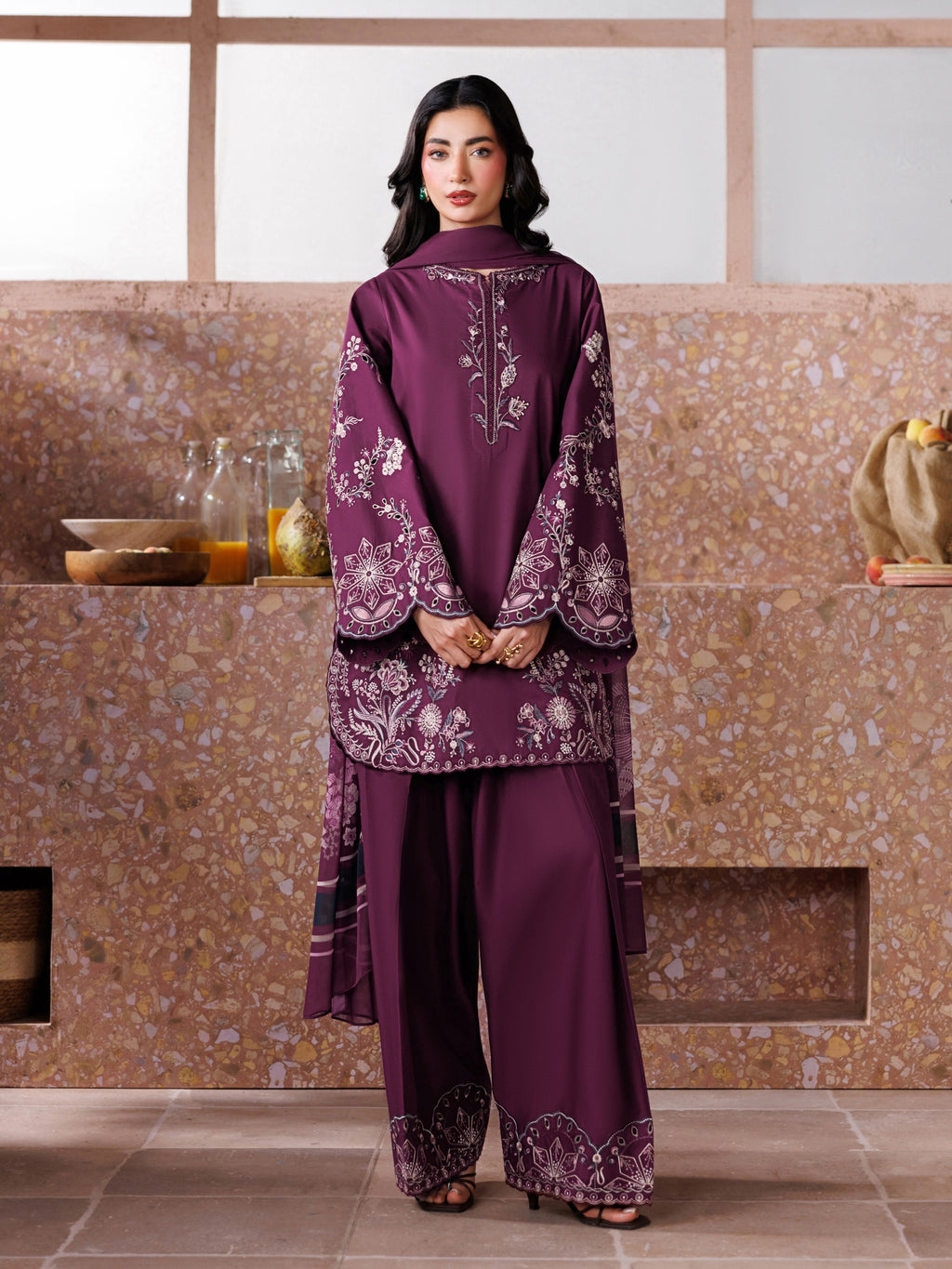 Zohra Embroidered -3pc