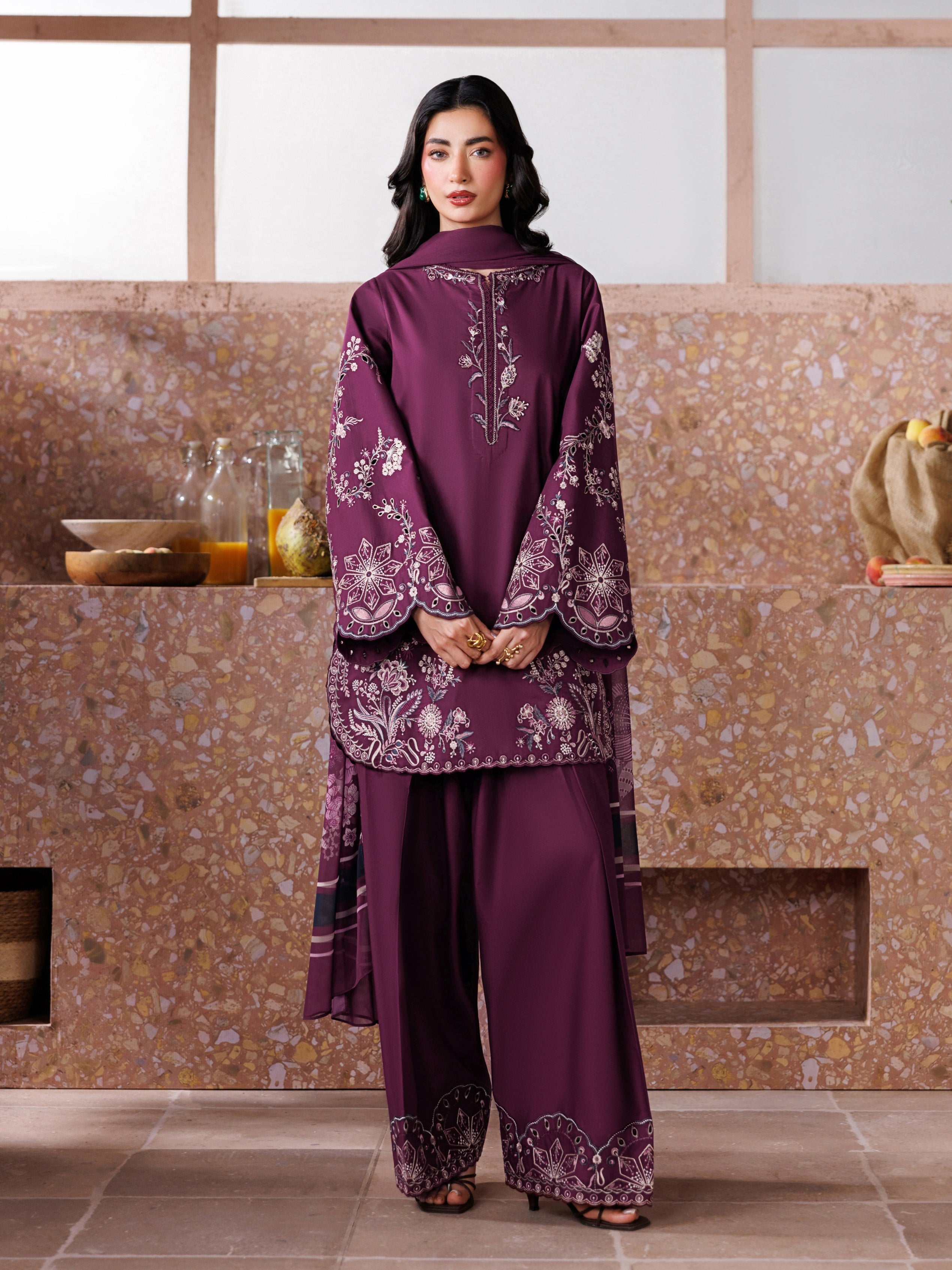Zohra Embroidered -3pc