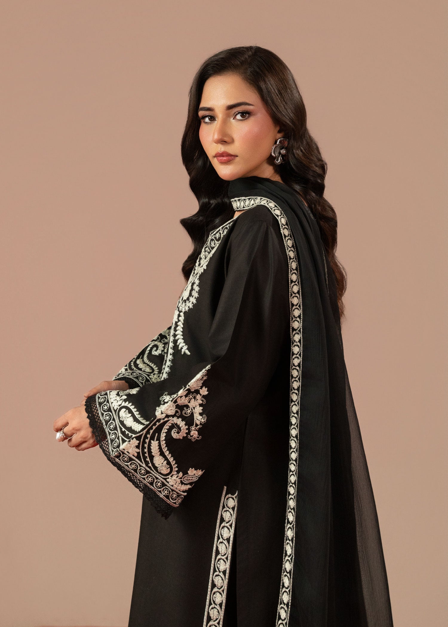 Midnight Black Embroiderd 3pc