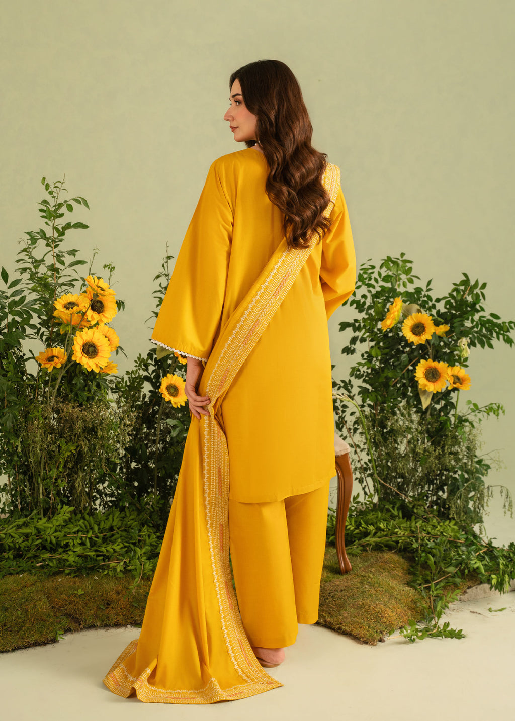 Lime Embroidered 3pc