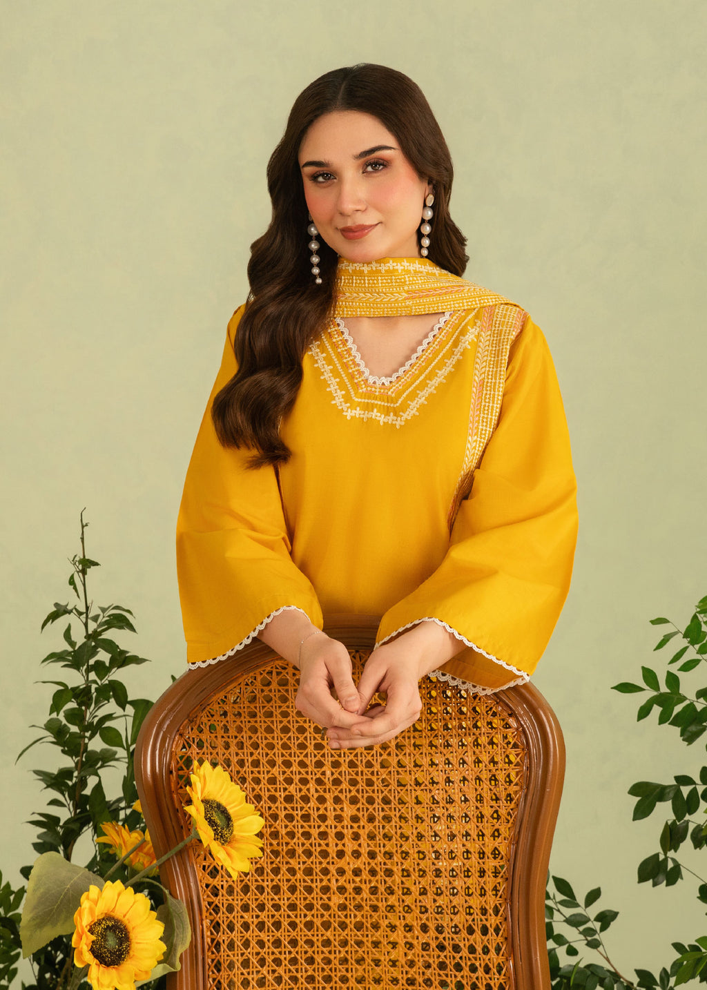 Lime Embroidered 3pc