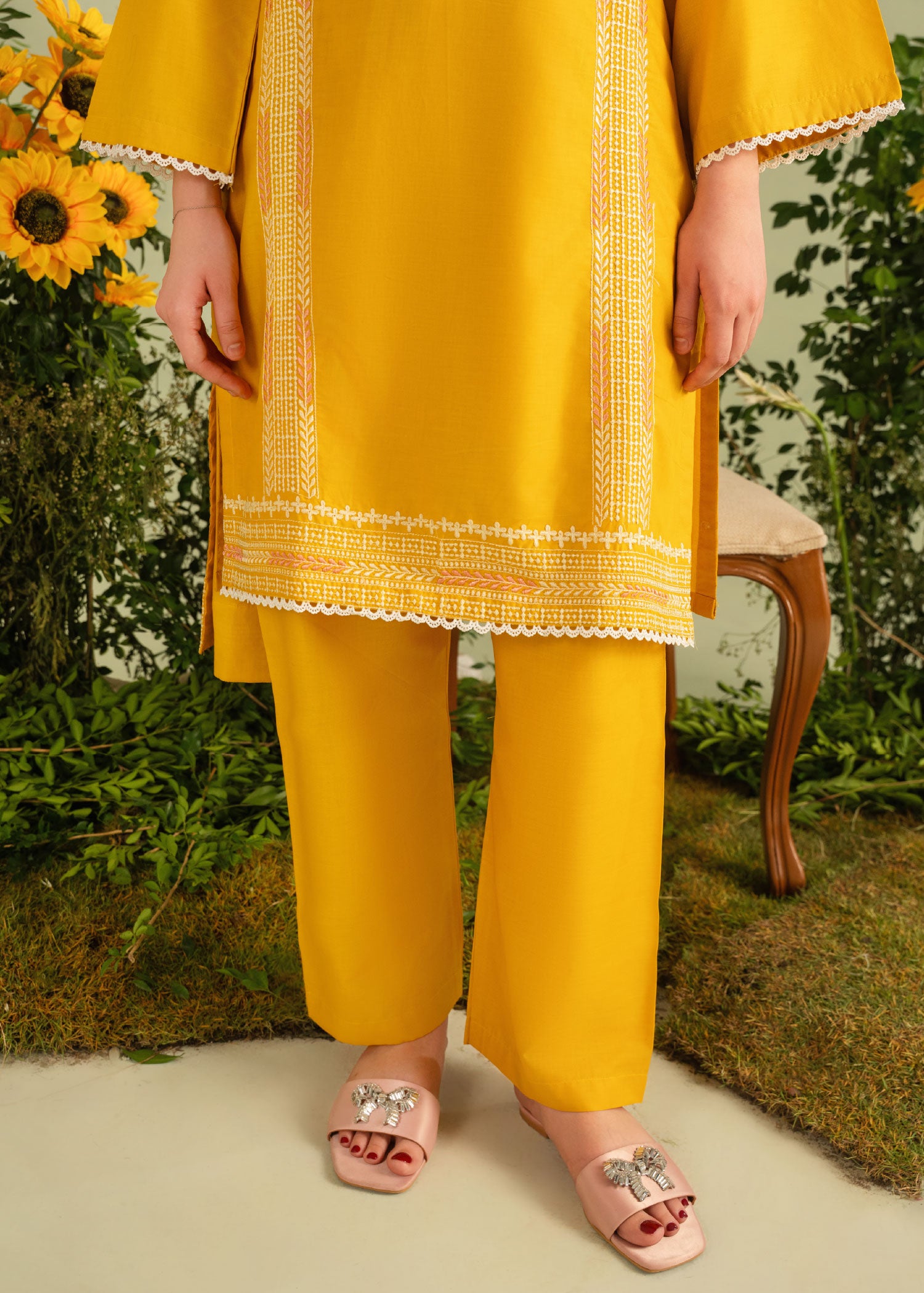 Lime Embroidered 3pc