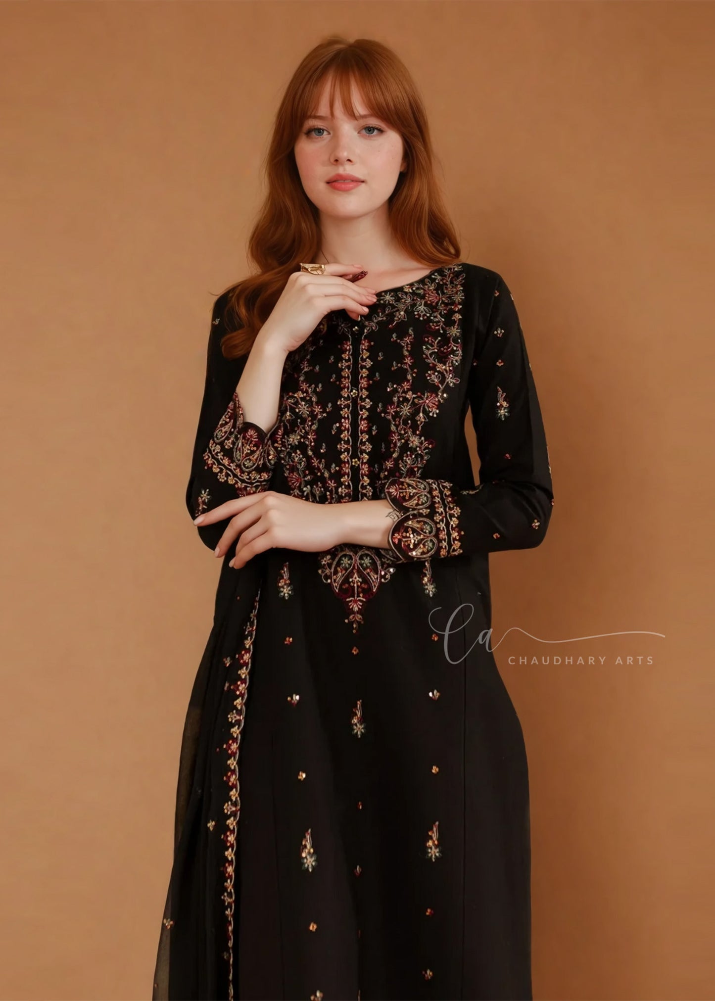 Parsa 3pcs - Cotton Lawn Embroidered