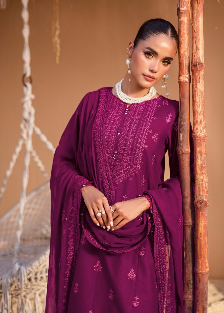 Ava Embroidered - 3pc - Chaudhary Arts