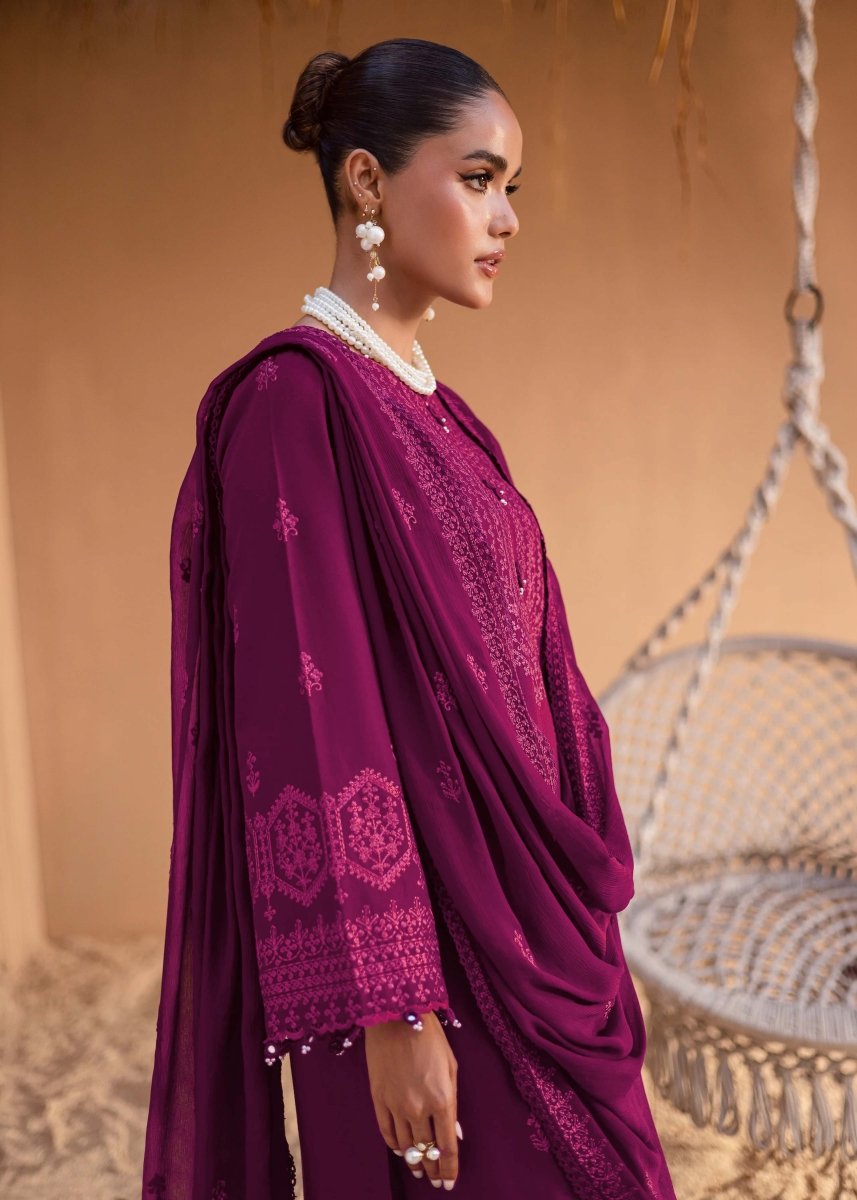 Ava Embroidered - 3pc - Chaudhary Arts