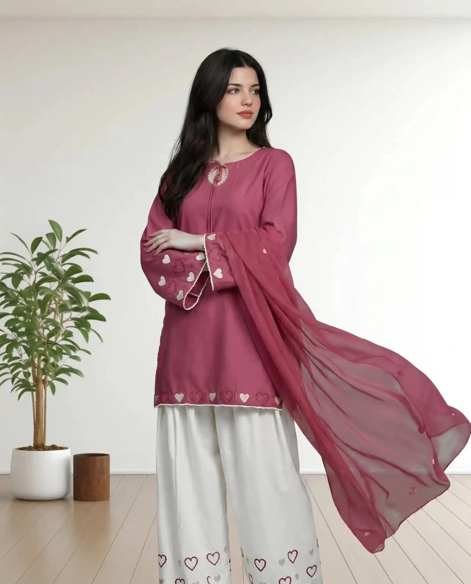 Crimson - 3pc - Chaudhary Arts
