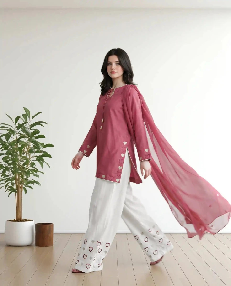 Crimson - 3pc - Chaudhary Arts