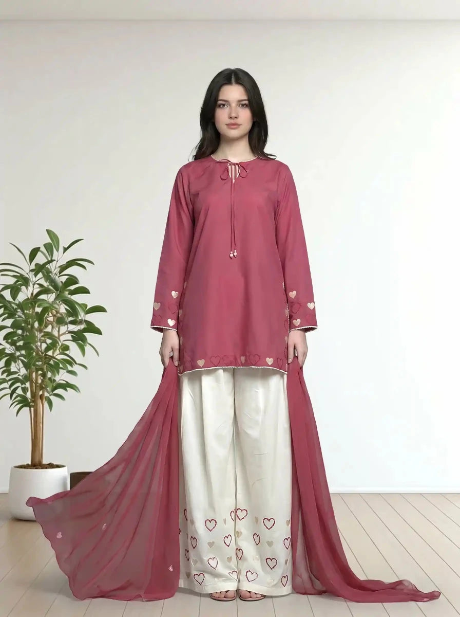 Crimson - 3pc - Chaudhary Arts