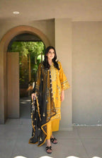 Gul naaz - 3pc - Chaudhary Arts