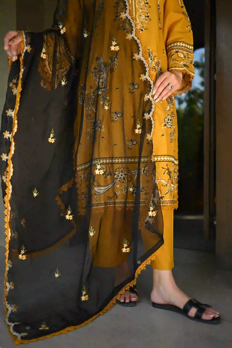 Gul naaz - 3pc - Chaudhary Arts