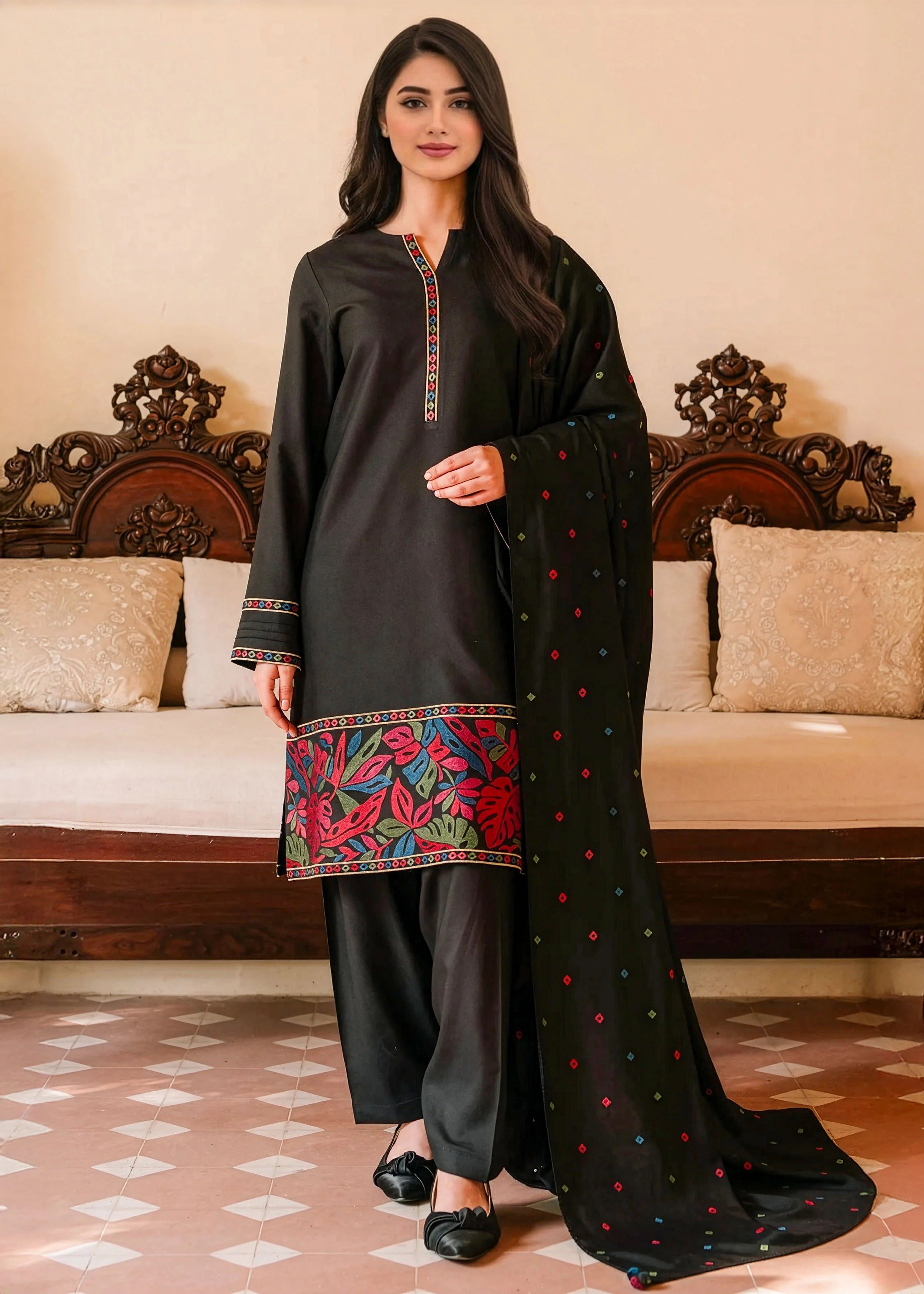 Zimal Embroidered 2pc