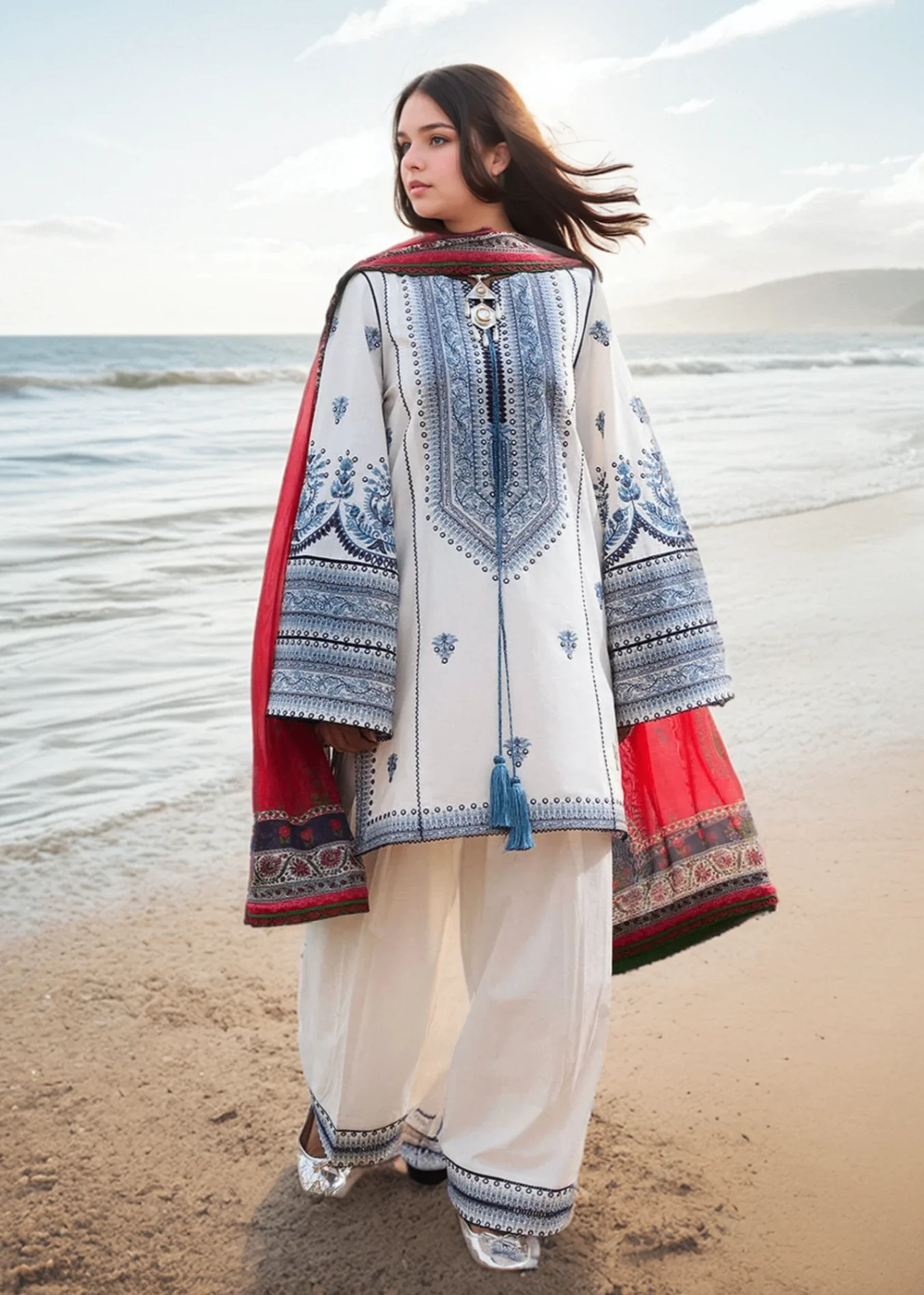 Jugnu Embroidered  3pc