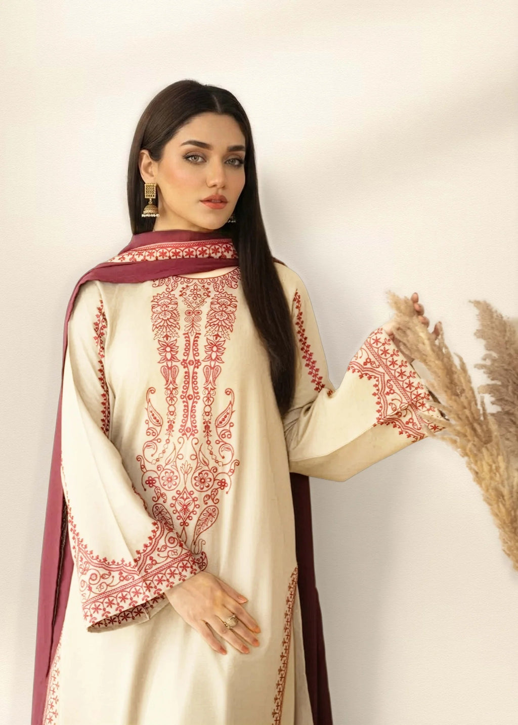 Heer Embroidered 3pc
