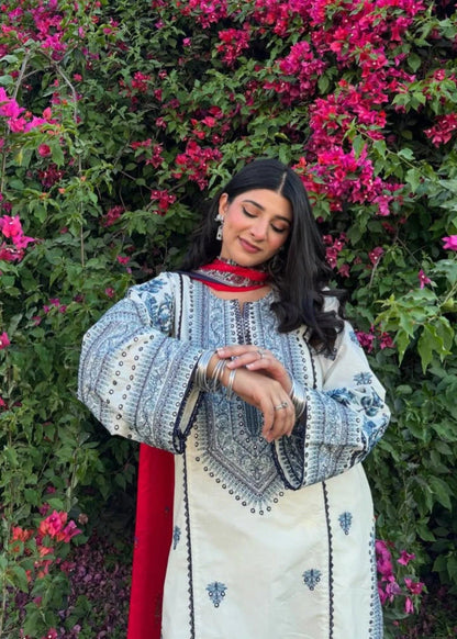 Jugnu Embroidered  3pc