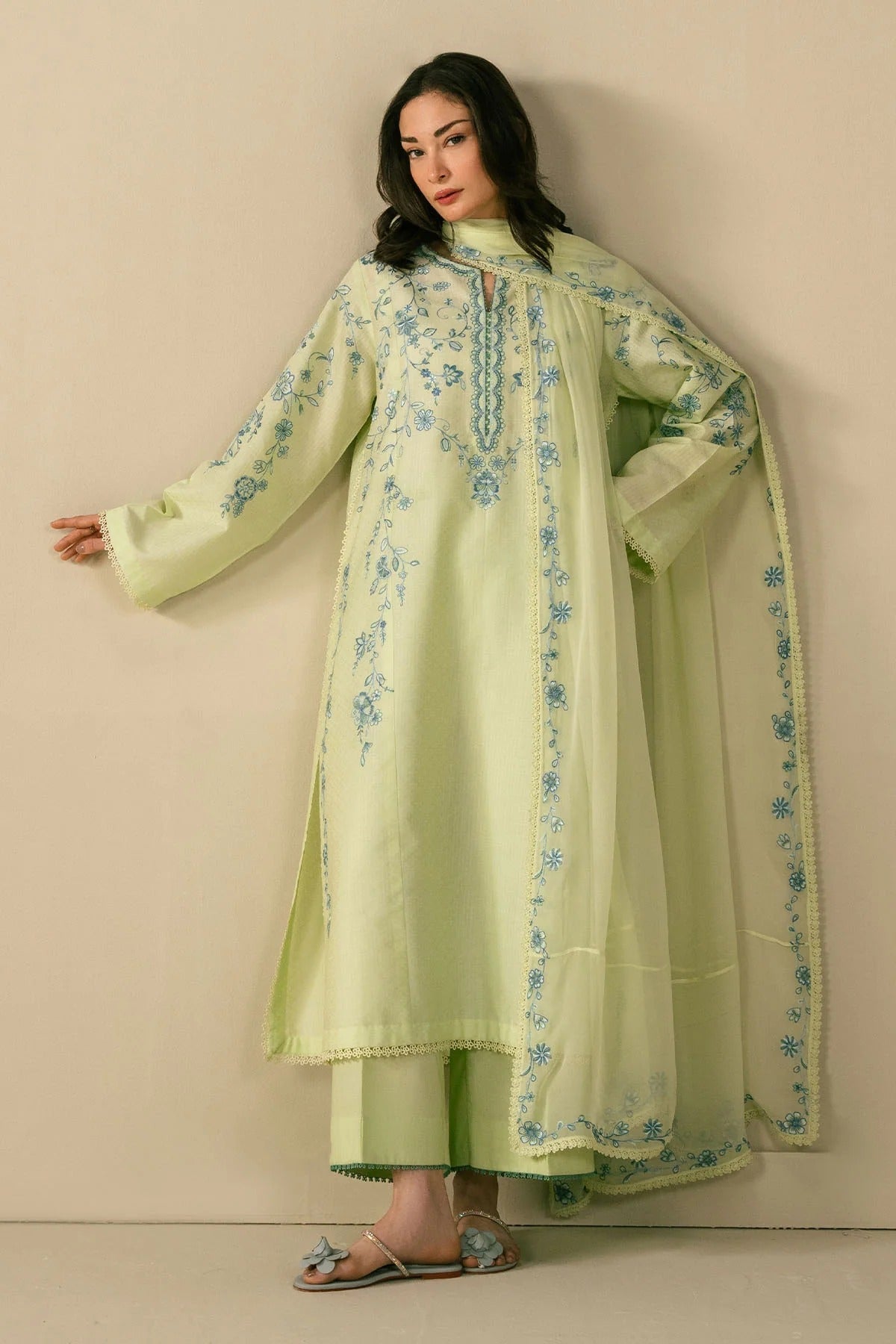 Neemal Embroidered-3pc