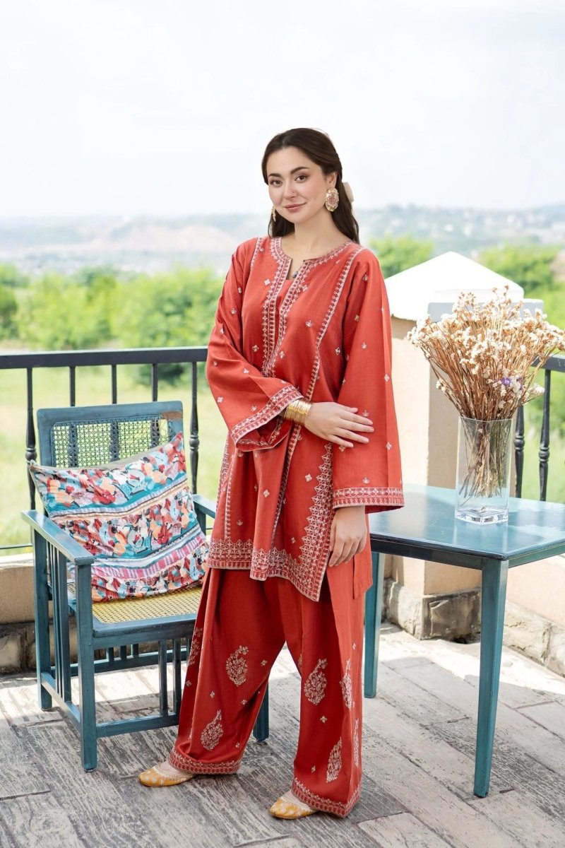 Rust Livia - 2pc - Chaudhary Arts