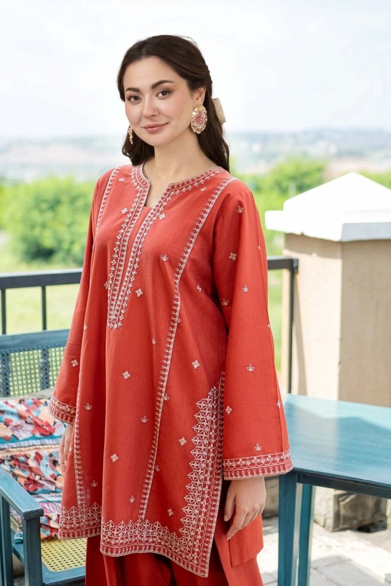 Rust Livia - 2pc - Chaudhary Arts